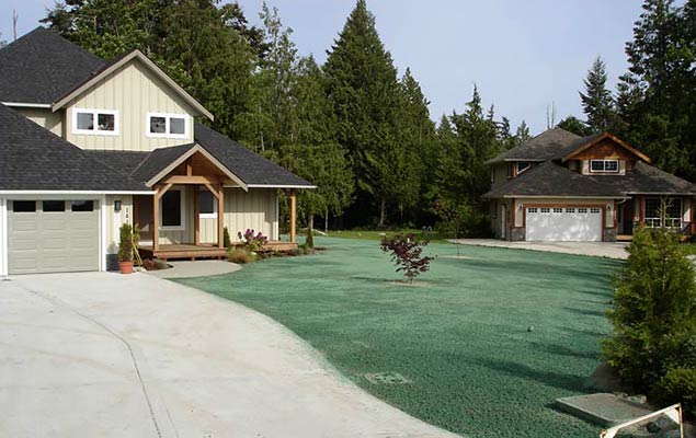 Hydroseeding for new lawn installations or repair of damaged lawns